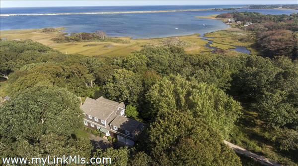 Ariel view of home