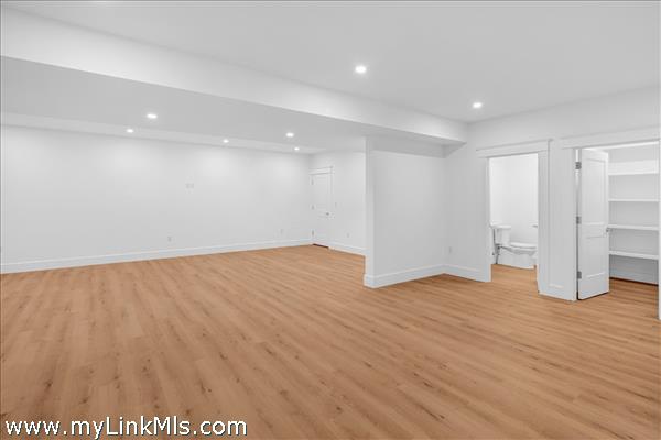 Large finished lower level with half bath