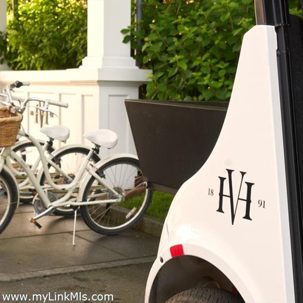 Hotel bicycles and golf cart transportation to town