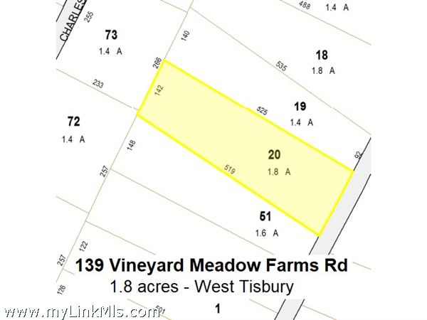 139 Vineyard Meadow Farms Road - 1.8 acres in West Tisbury
