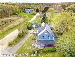 Main House, Barn and paved driveway to garage