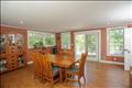 Dining room with sliding glass doors to the deck