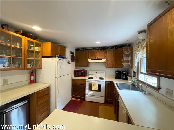 Kitchen with ample counter space and cabinets