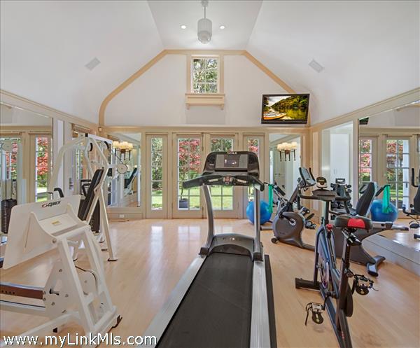 Gym in pool house