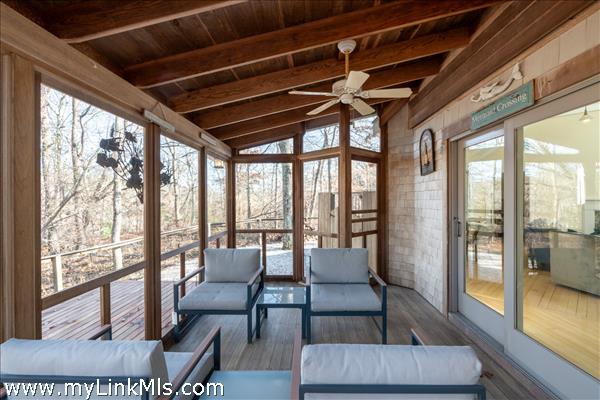 The Large screened in porch will be your favorite hide-away