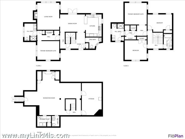 Floorplan for 3 floors