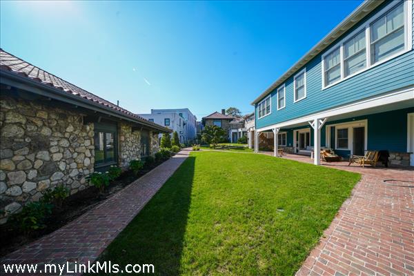 Common Area Courtyard beautiful brickways with access gate to main street Vineyard Haven Village!