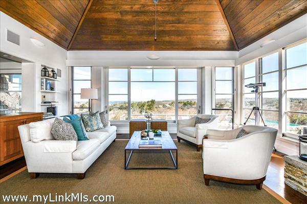 Living Room Surrounded by Water Views.