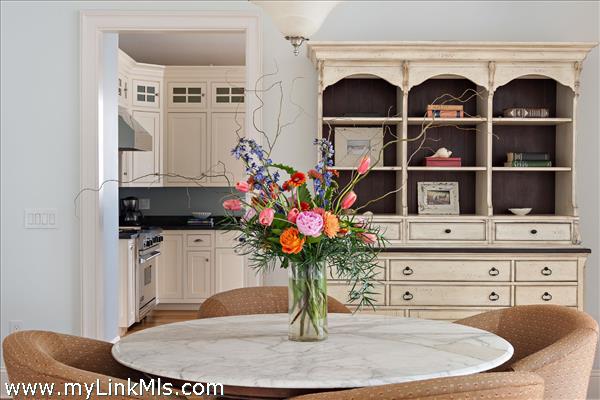Formal dining room with direct access to the kitchen