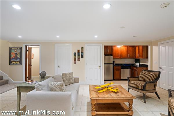 Functional kitchenette - perfect for this great finished space