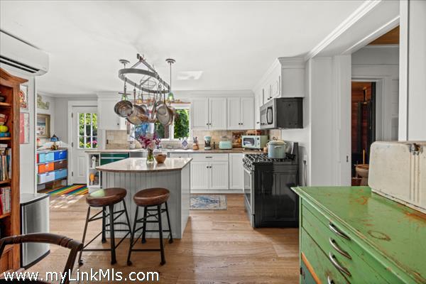Open kitchen and dining area...