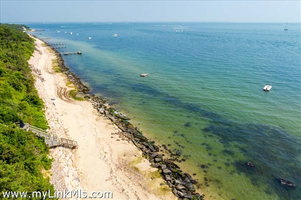 Private beach on Vineyard Sound