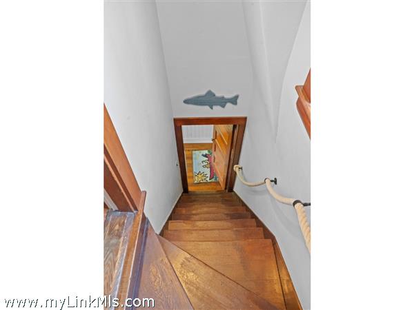Back staircase from second floor to kitchen