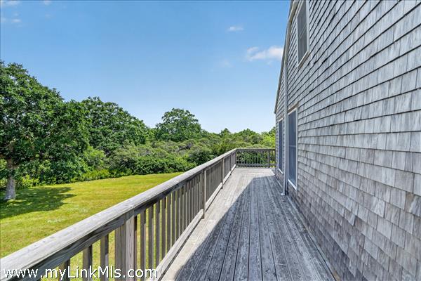 Deck wraps around the whole house.