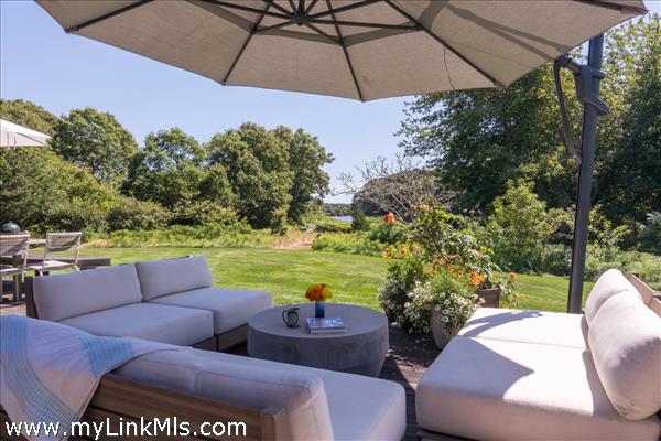 Deck and lawn on the southside