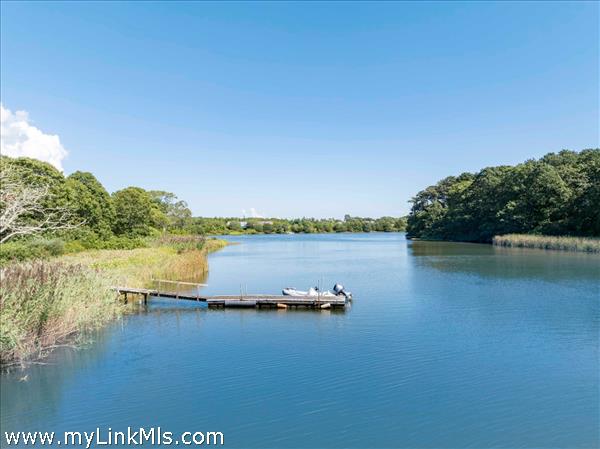 Private dock on the pond