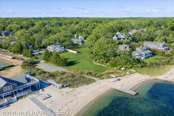 Adjacent to Vineyard Haven Yacht Club. Photo virtually altered to show seasonality