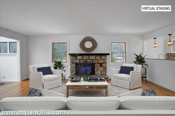 Main House Living Room, Fireplace