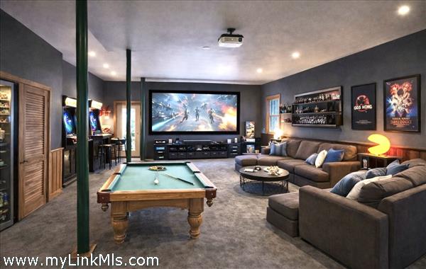 AI generated staging idea Media Room
