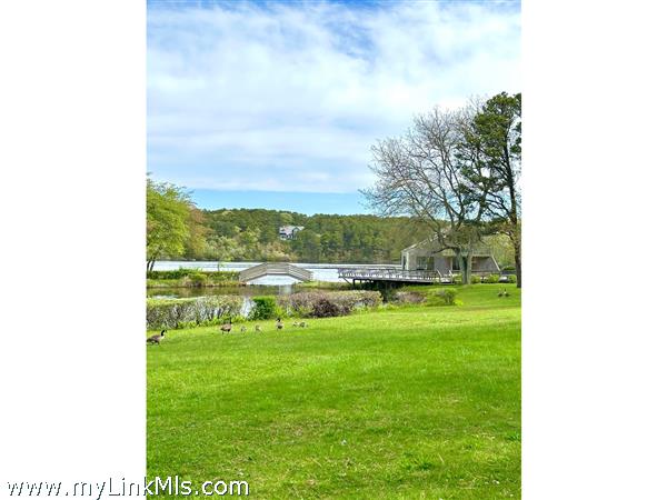 Tranquil clubhouse and freshwater pond