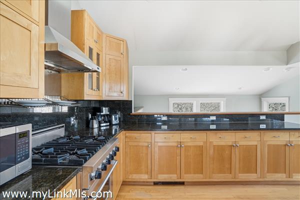 Custom cabinets marble countertops with large amount of storage