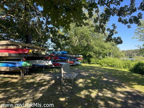 fantastic kayak storage- water just steps away! (also winter storage avail for larger boats)