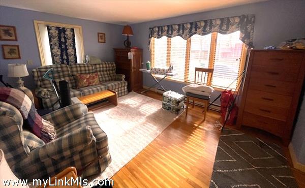 Big family room with private entrance and deck
