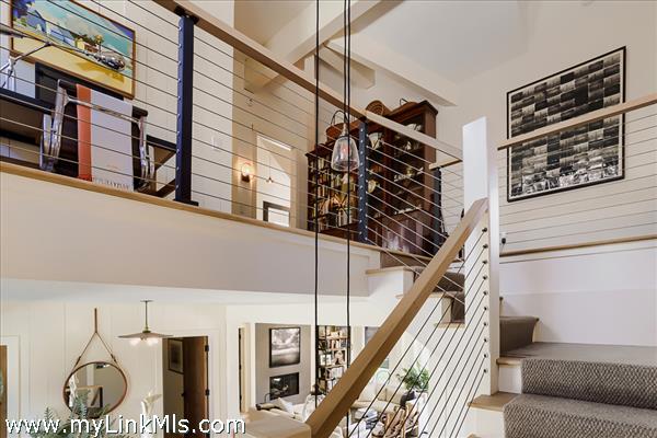 with cable rail staircase