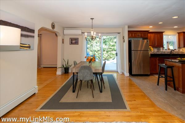 Lovely dining area looking to the back patio.