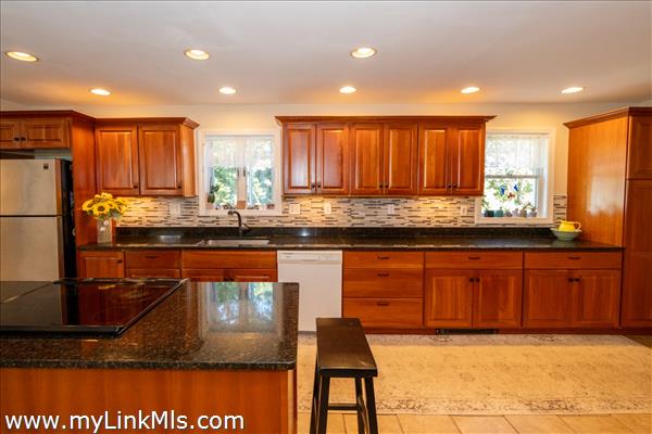 Beautiful kitchen with a large amount of counter space.