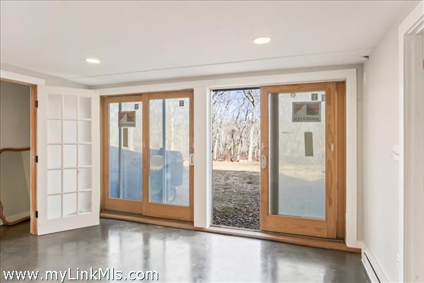Ground level walk out - new Anderson sliding glass doors