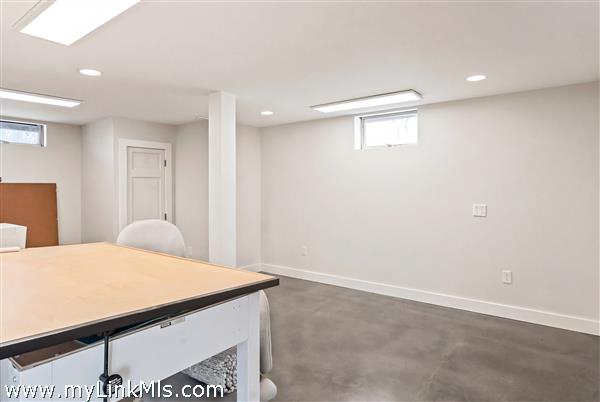 Ground level flex space for home office, yoga studio or gym