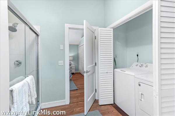 Primary bath with laundry