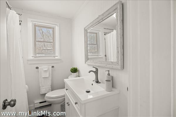 First-floor recently updated bathroom...