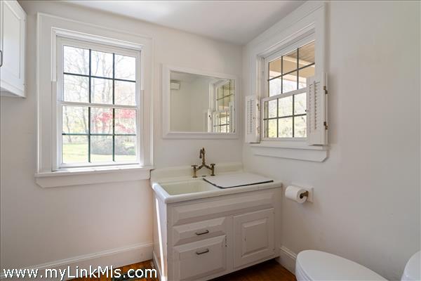 Half bath off the mudroom entrance