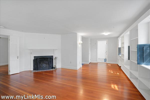 Living room with fireplace