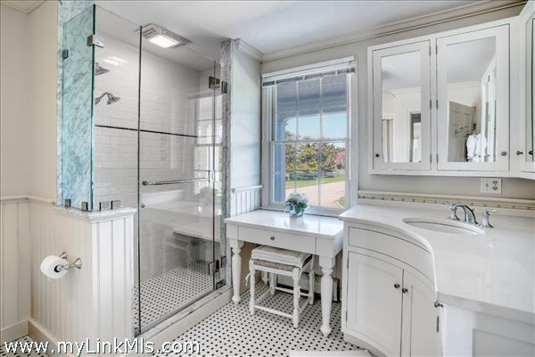 First floor bathroom with laundry
