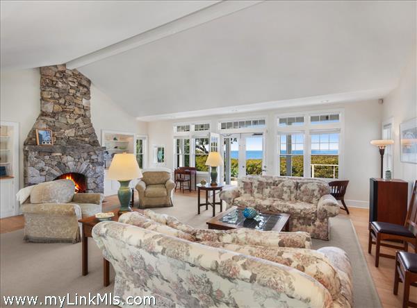 Living Room with Lew French Fireplace