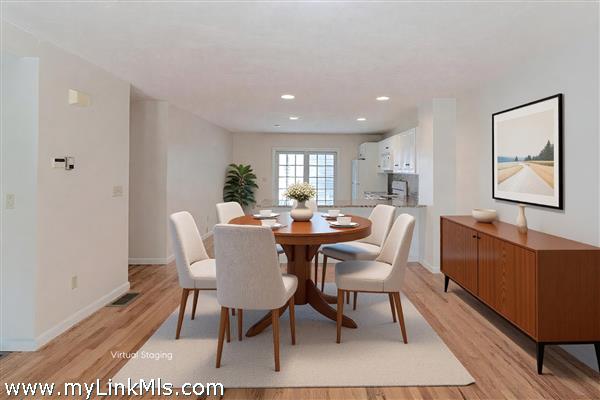 Dining area with view toward kitchen