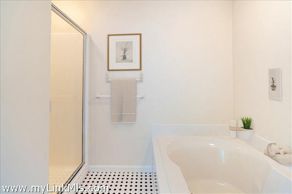 Large tub & shower