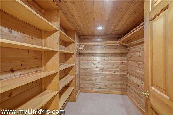 Cedar closet in basement