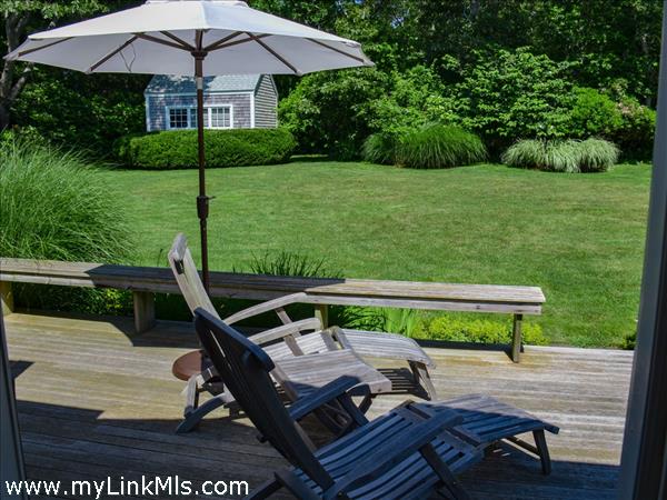 Back deck with studio