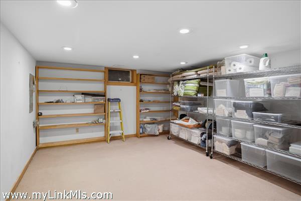 Storage room in basement
