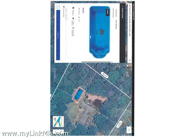 Pool location showing setbacks met