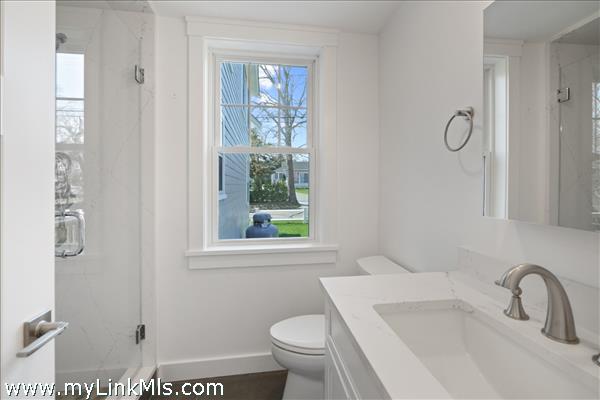 Luxurious first floor full bathroom in accessory dwelling unit.