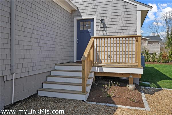 Side entrance to accessory dwelling unit.