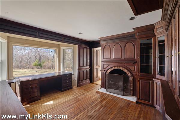 Library with custom desk