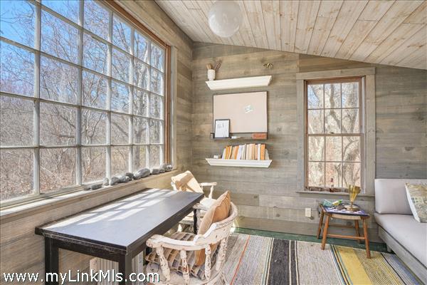 Cozy studio space for writing or art.