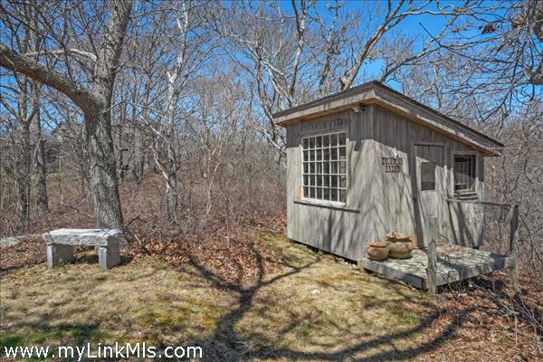 The writing studio behind the house.