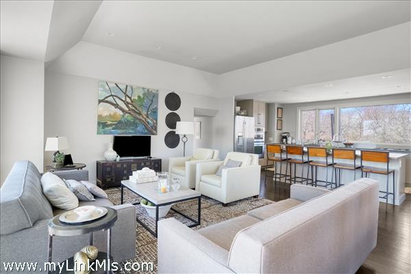 The open flow makes the living space perfect for gathering with family and friends.